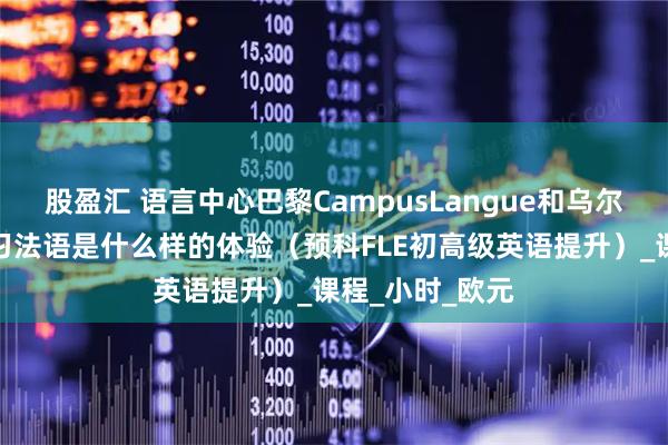 股盈汇 语言中心巴黎CampusLangue和乌尔克运河旁边学习法语是什么样的体验（预科FLE初高级英语提升）_课程_小时_欧元