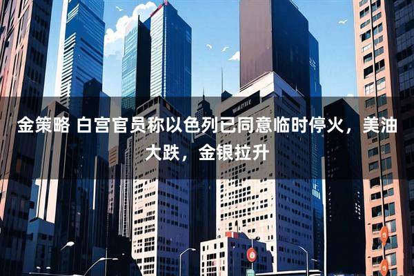 金策略 白宫官员称以色列已同意临时停火,美油大跌,金银拉升